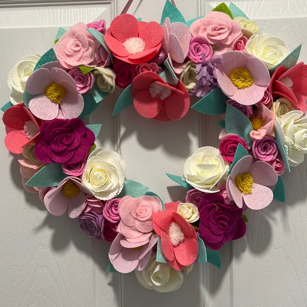 Colorful Heart Wreath